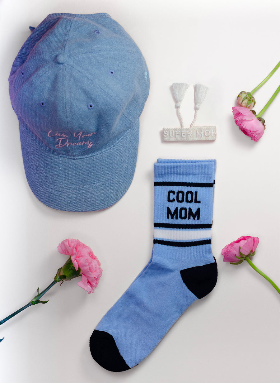 Cool Mom Socks • Light Blue & Dark Blue