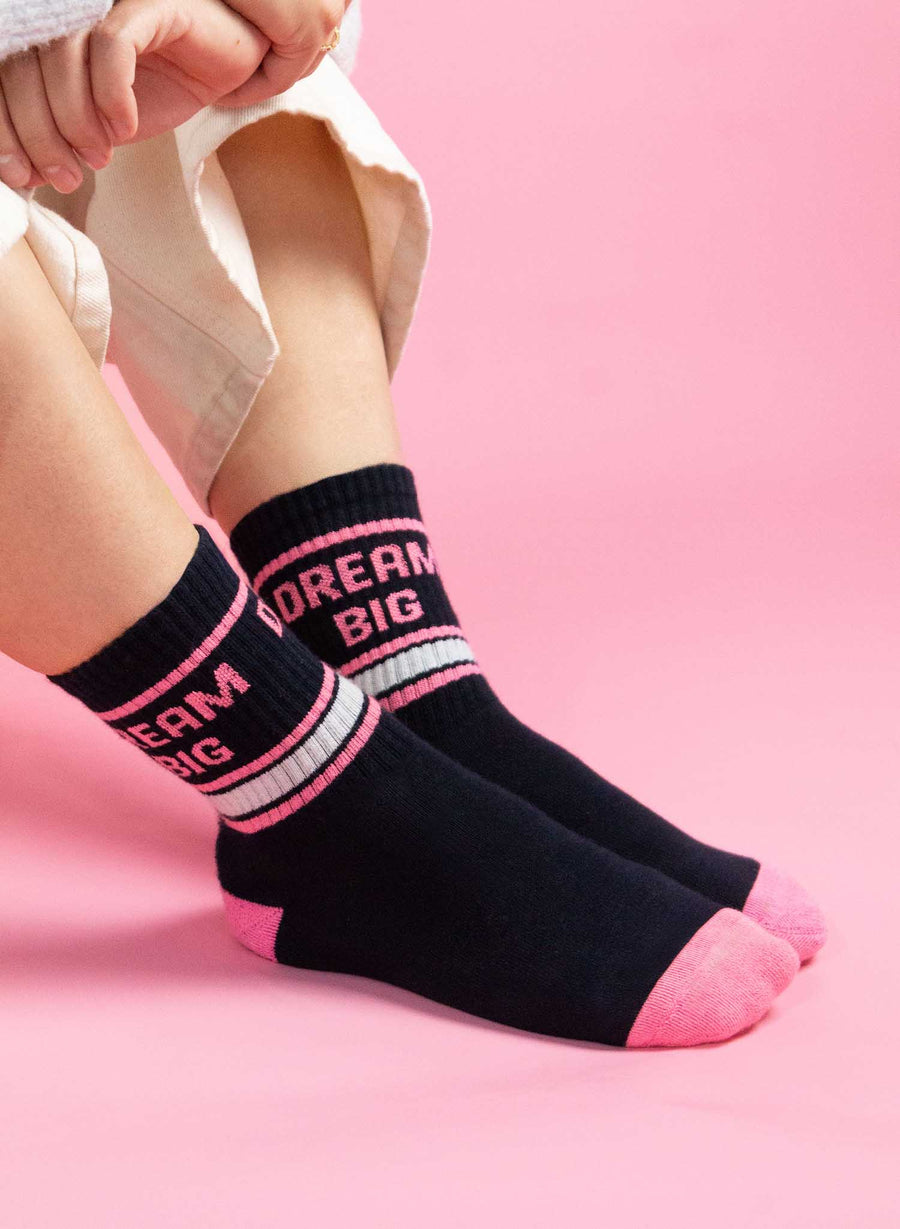 Dream Big Socks • Dark Blue & Pink