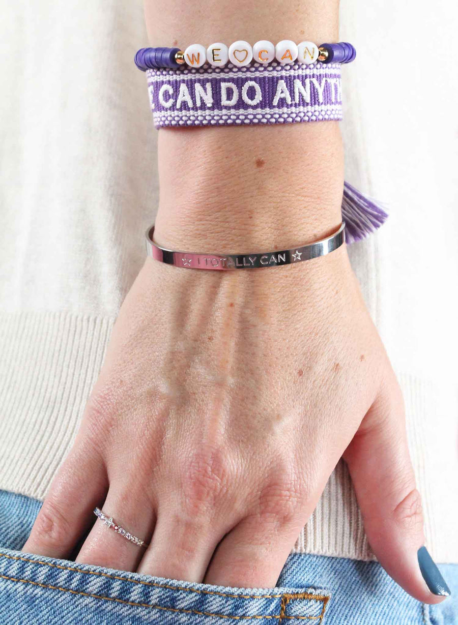 Pearl Bracelet We Can • Purple