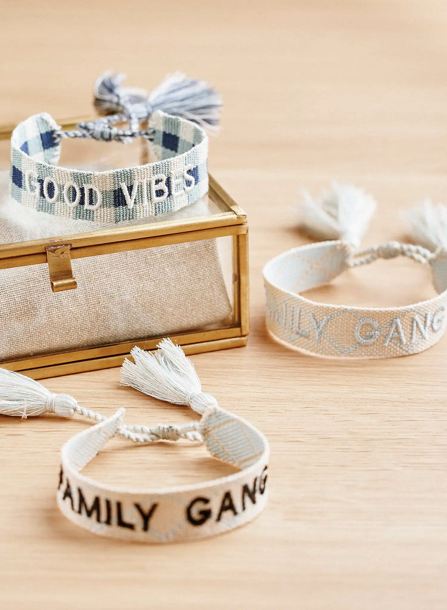 Family Gang • Bracelet Blanc & bleu