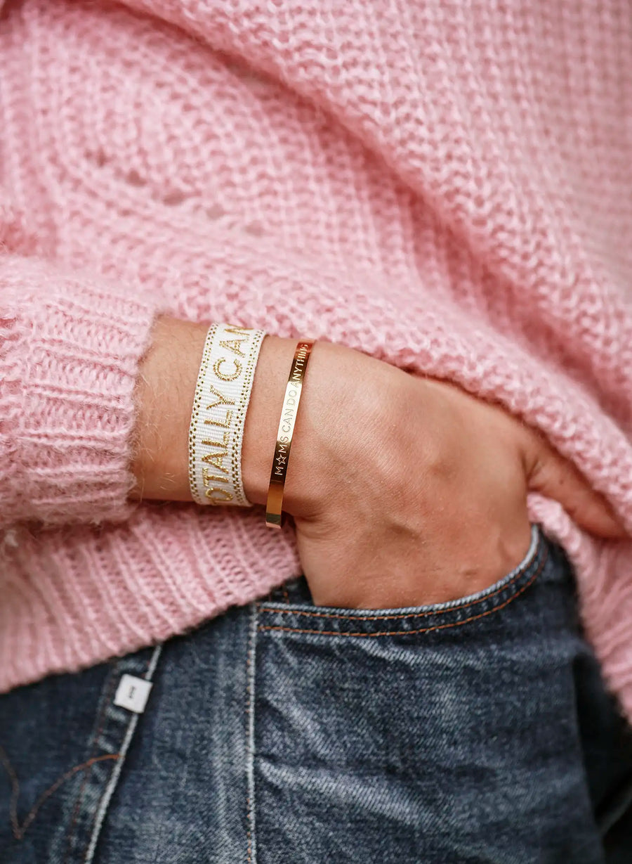 I Totally Can Armband • Weiß & Gold