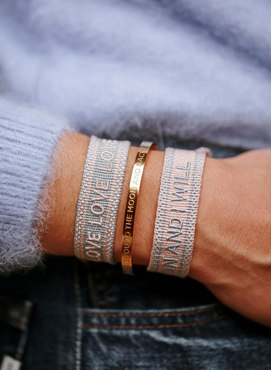I Can & I Will Bracelet • Woven Pink