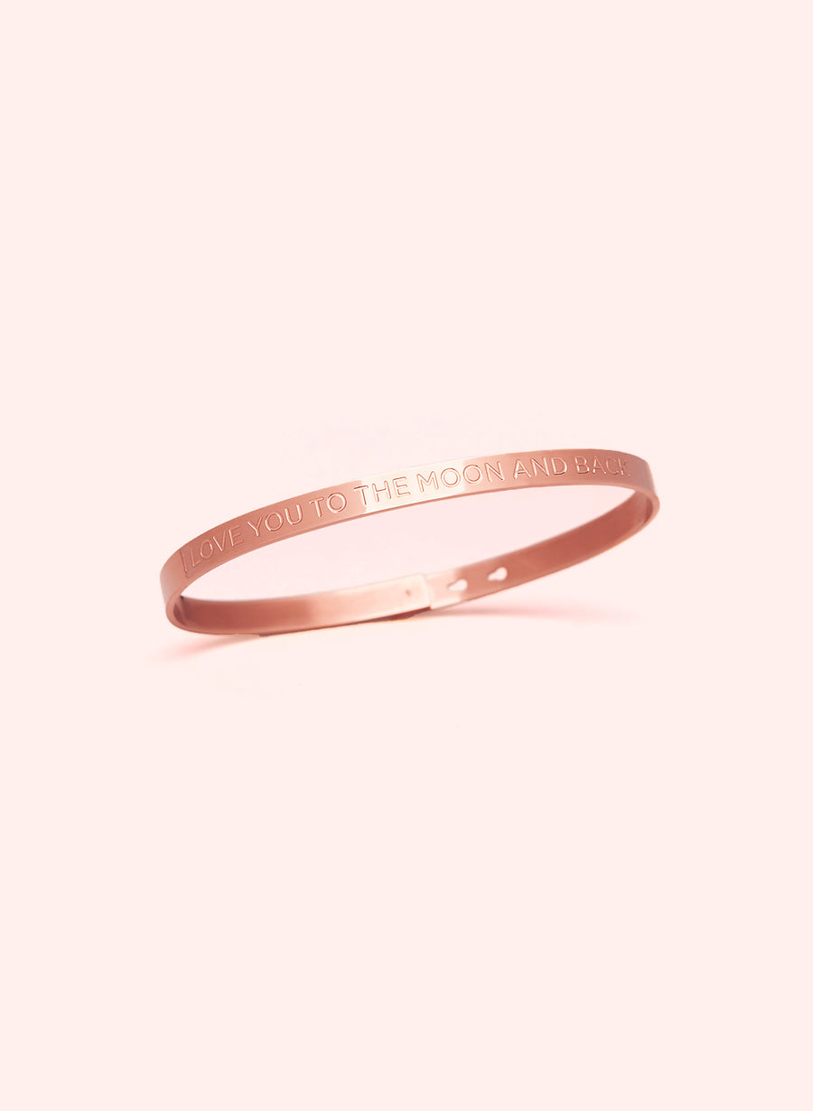 I Love you to the Moon and back Armband • Roségoud
