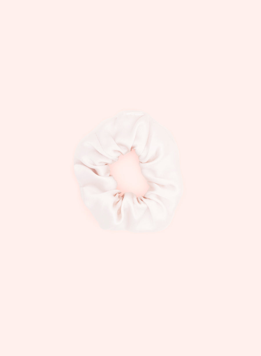 Kleine Scrunchie • Witte zijde