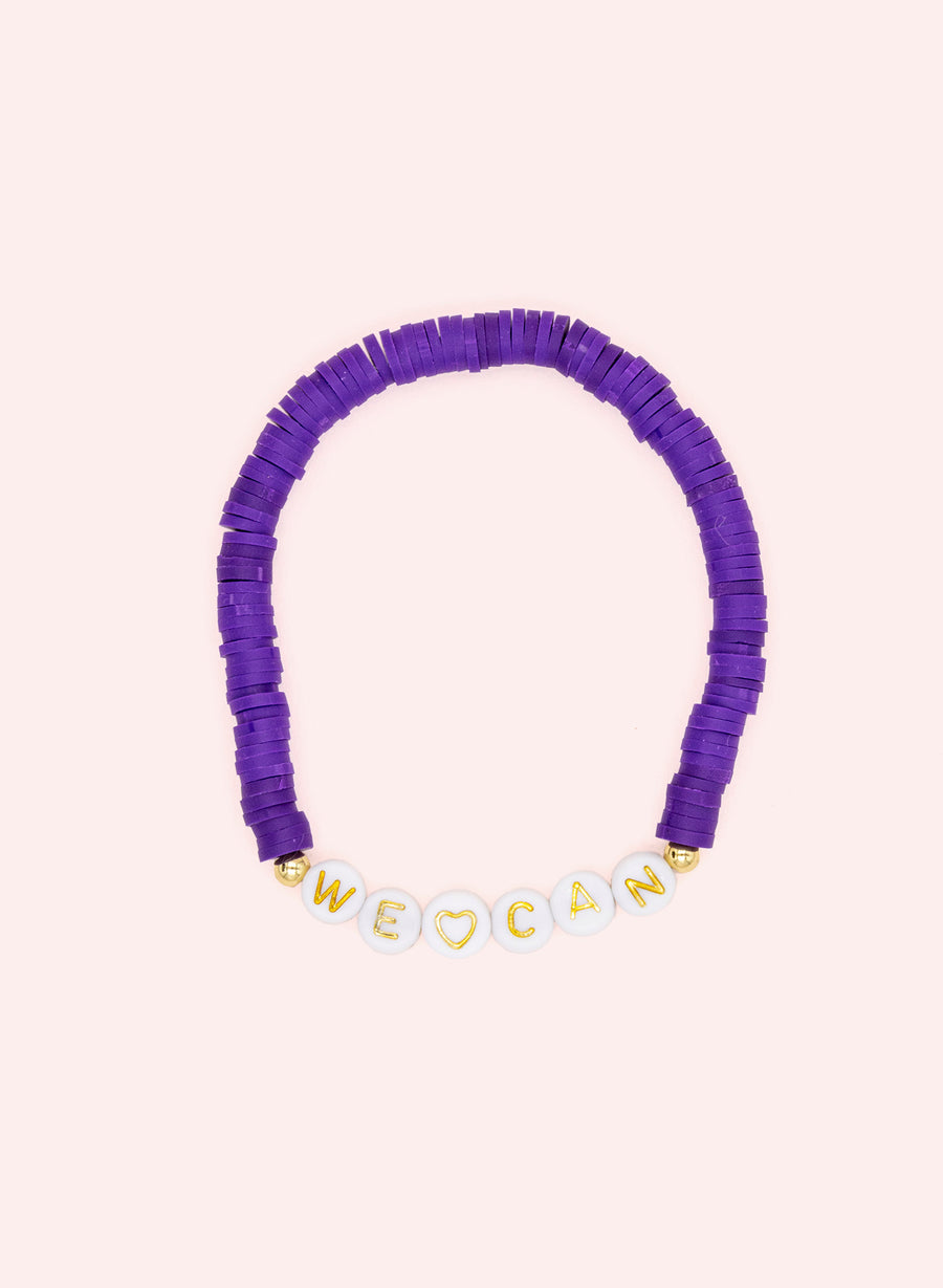 We Can • Bracelet de perles Violet