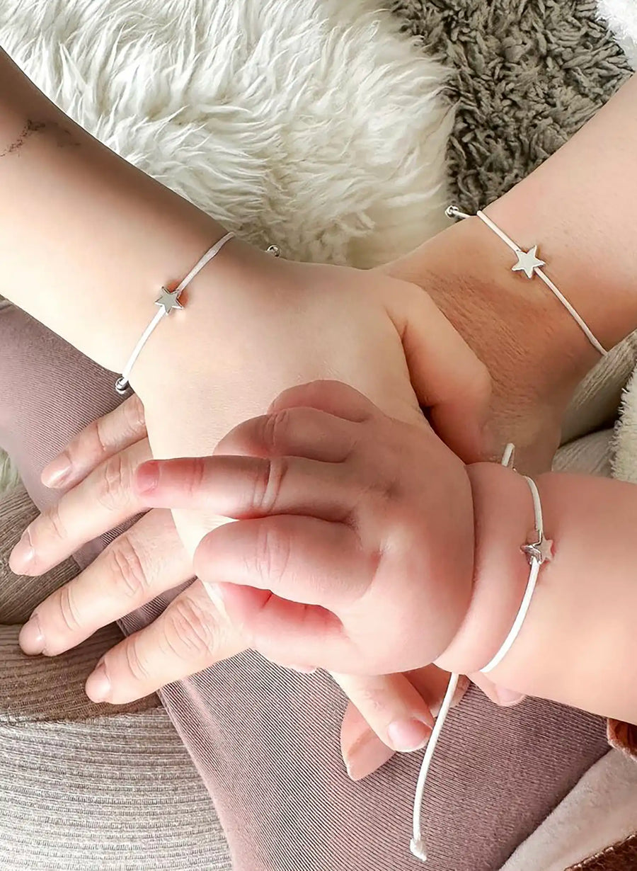 Mom of 3 Bracelets • White