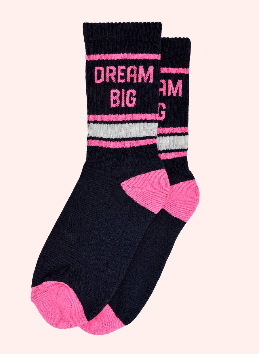 Calzini Dream Big - Blu scuro e rosa