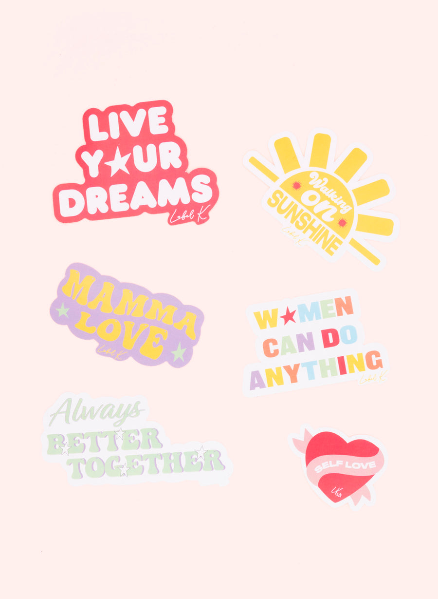 Set of 6 stickers