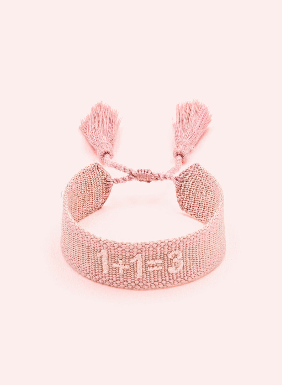 1+1=3 Bracelet • Woven Pink