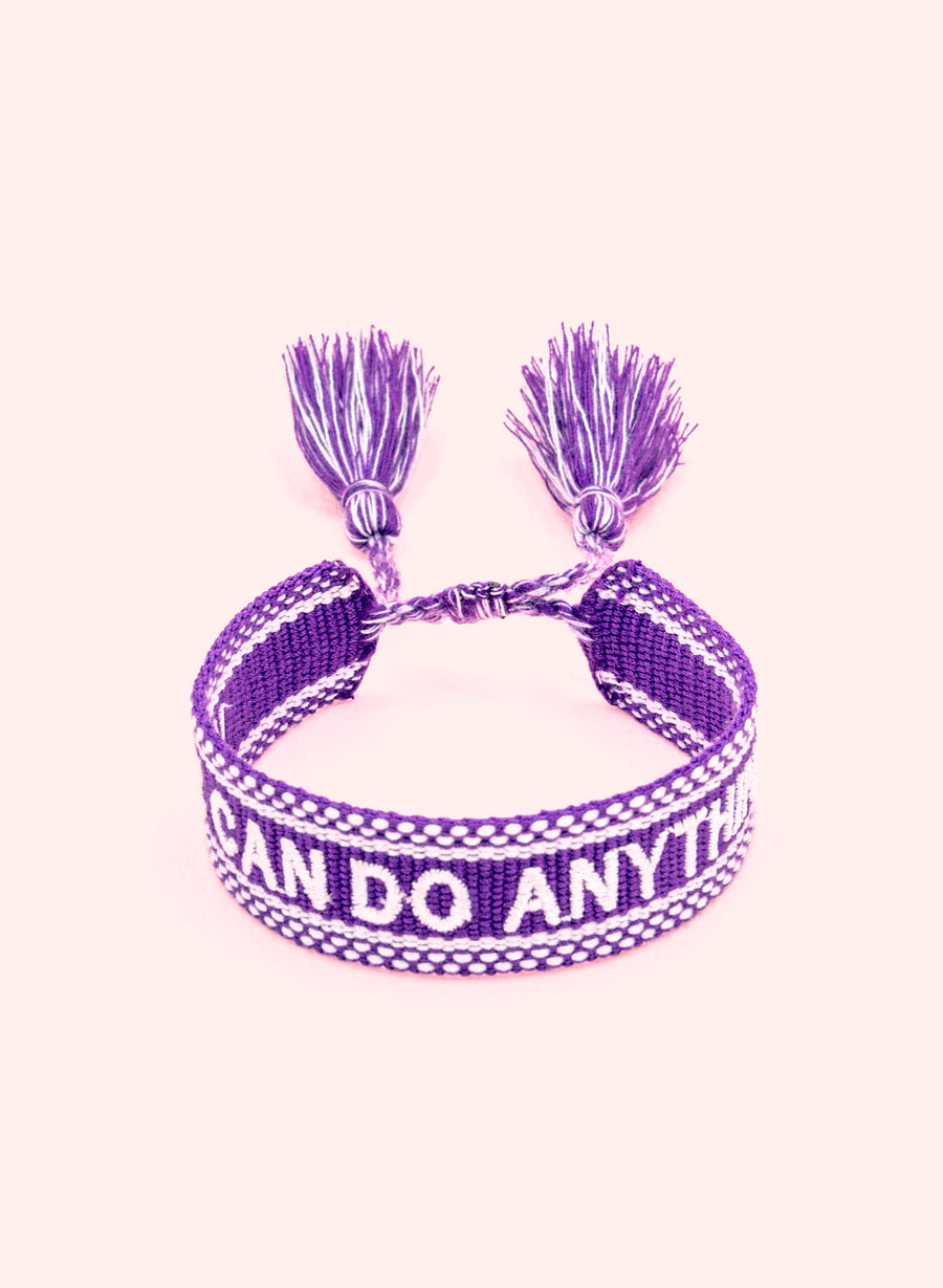 We Can Do Anything Bracelet • Woven Purple
