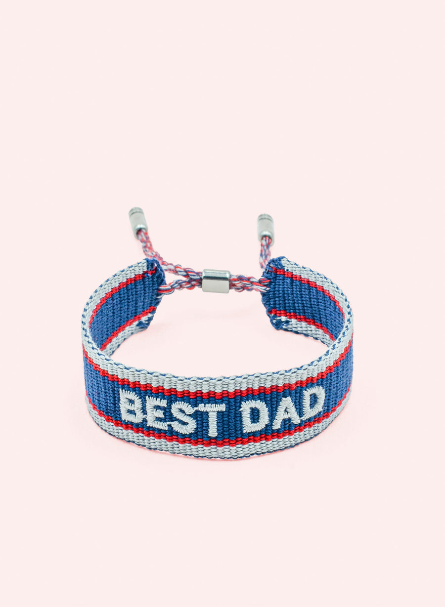 Best Dad • Bracelet Bleu & Rouge