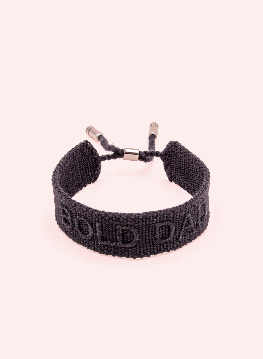 Bold Dad Bracelet • Woven Black