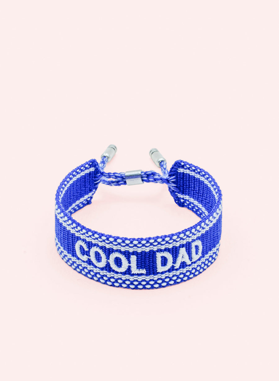 Cooles Papa-Armband - gewebt blau