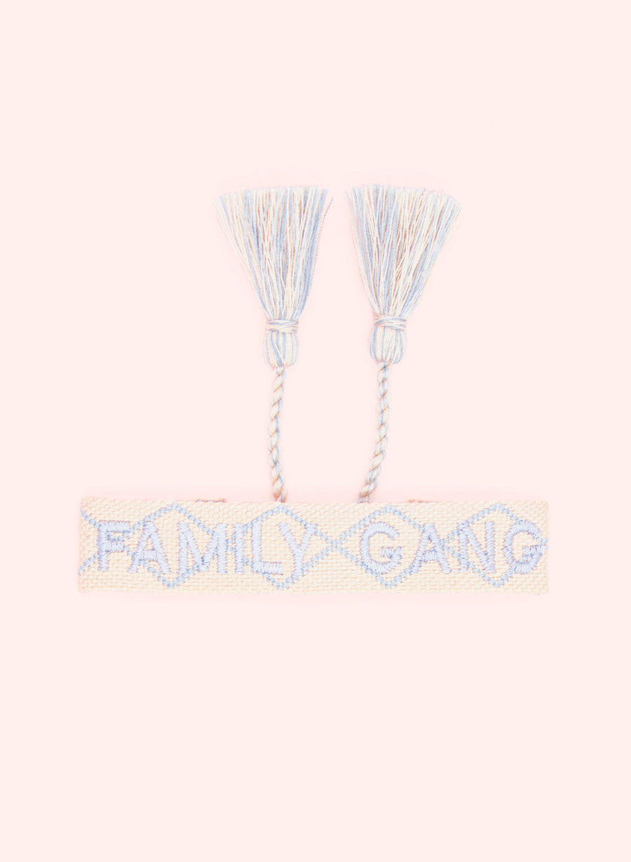 Family Gang • Bracelet Blanc & bleu ciel