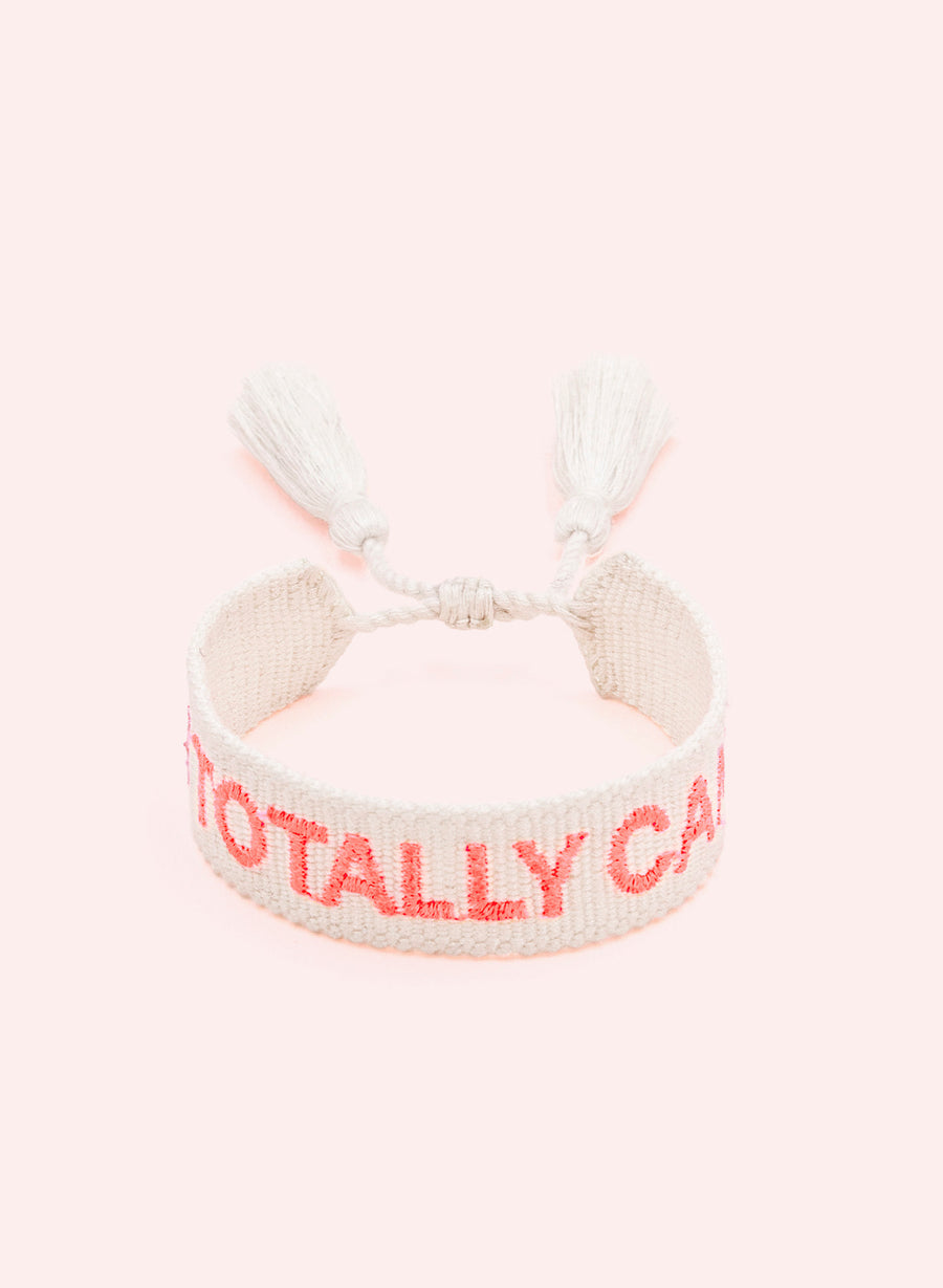 I Totally Can Armband • Weiß & Rosa