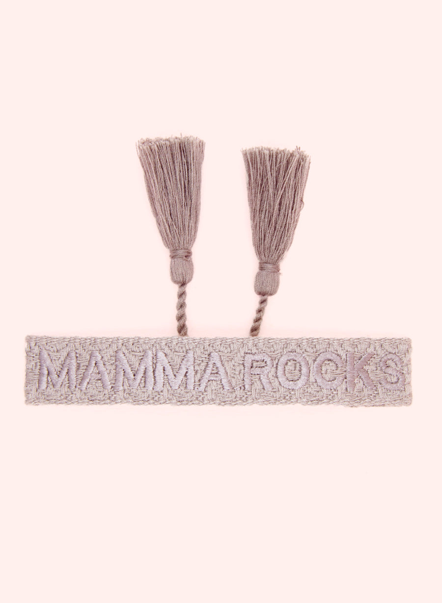Mamma Rocks Bracelet • Woven Grey