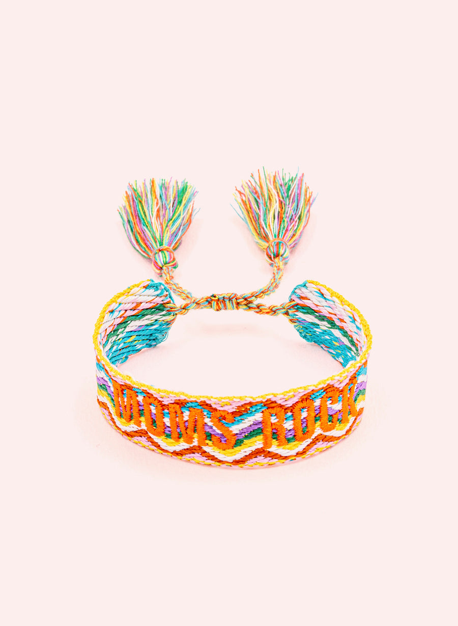 Moms Rock Bracelet • Woven Multicolor