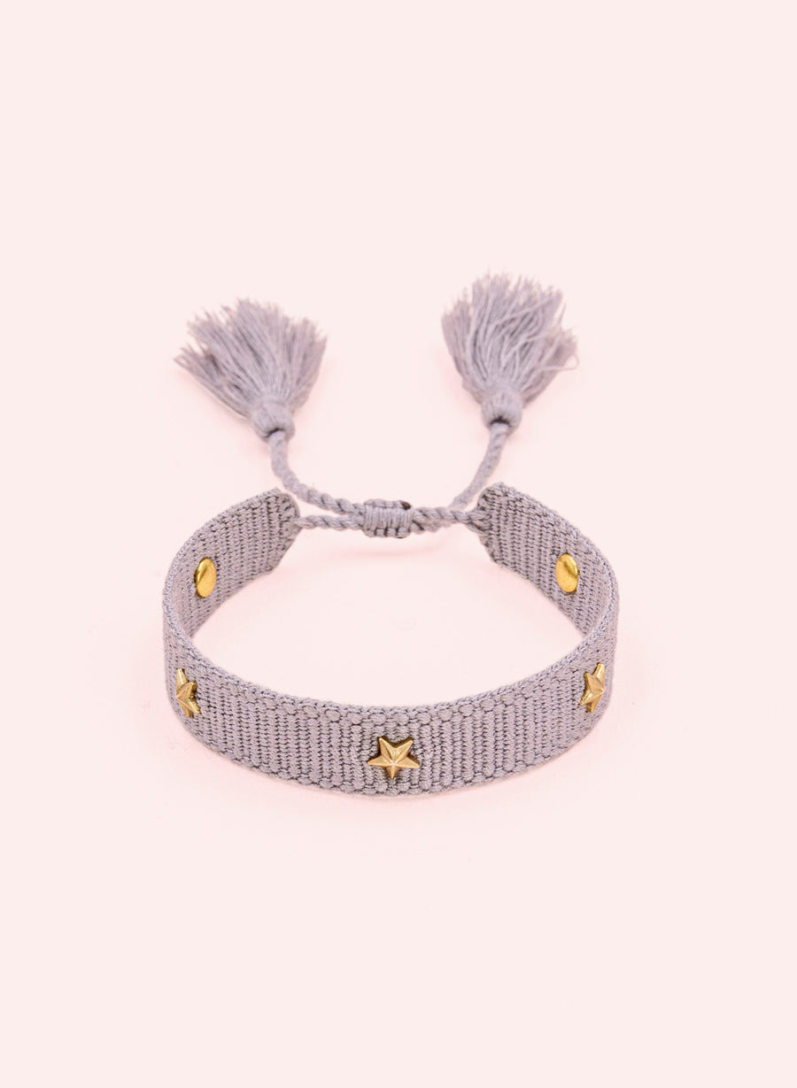 Stars Bracelet • Woven Grey
