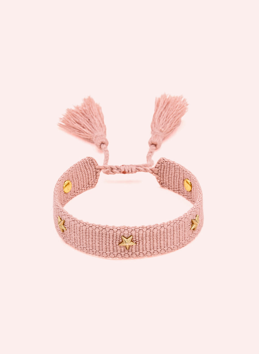 Stars Bracelet • Woven Pink