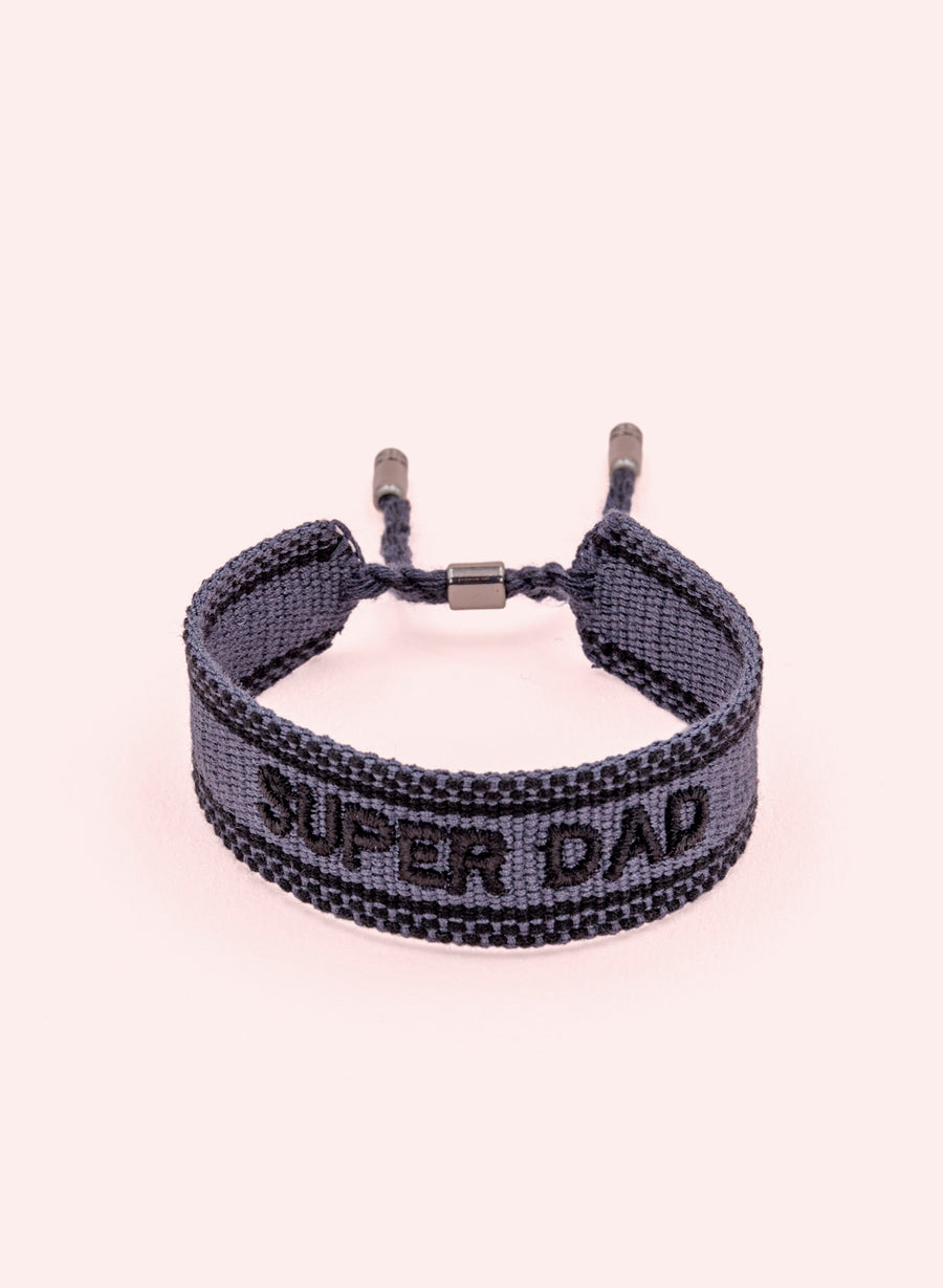 Super Dad • Bracelet Bleu gris