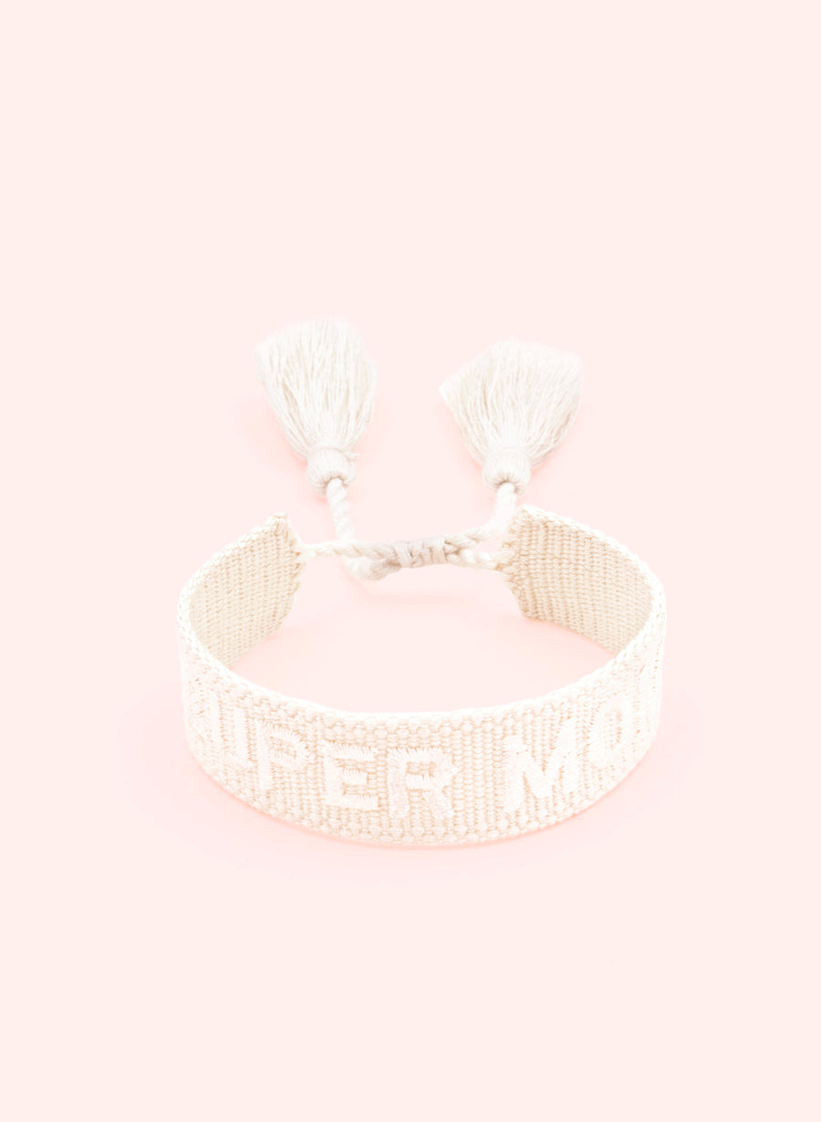Super Mom Bracelet • Woven White