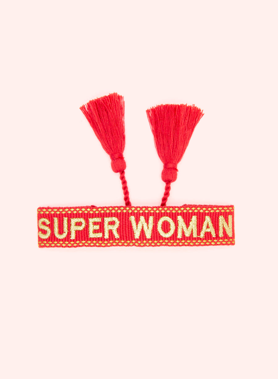 Super Woman • Bracciale rosso e oro