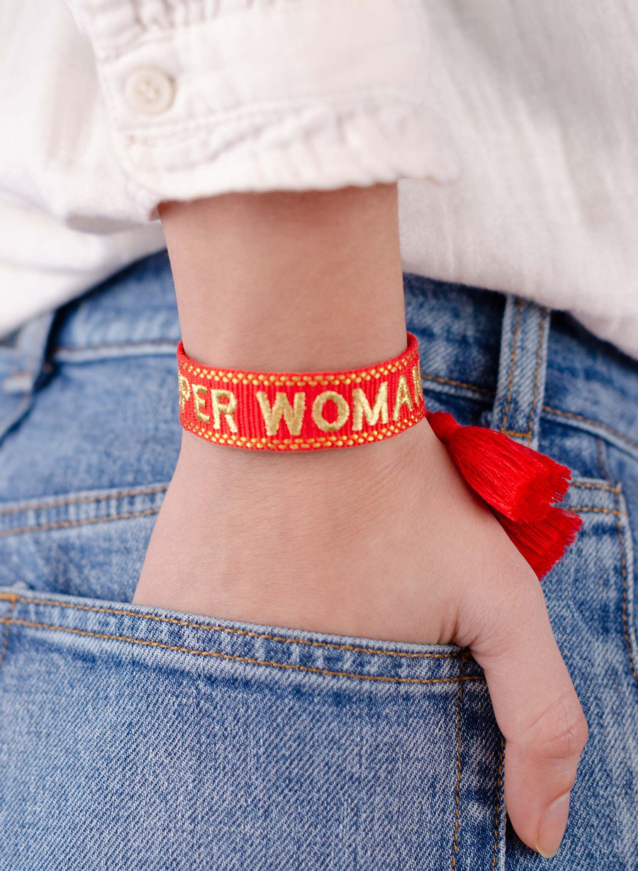 Super Woman Armband • Rood & goud